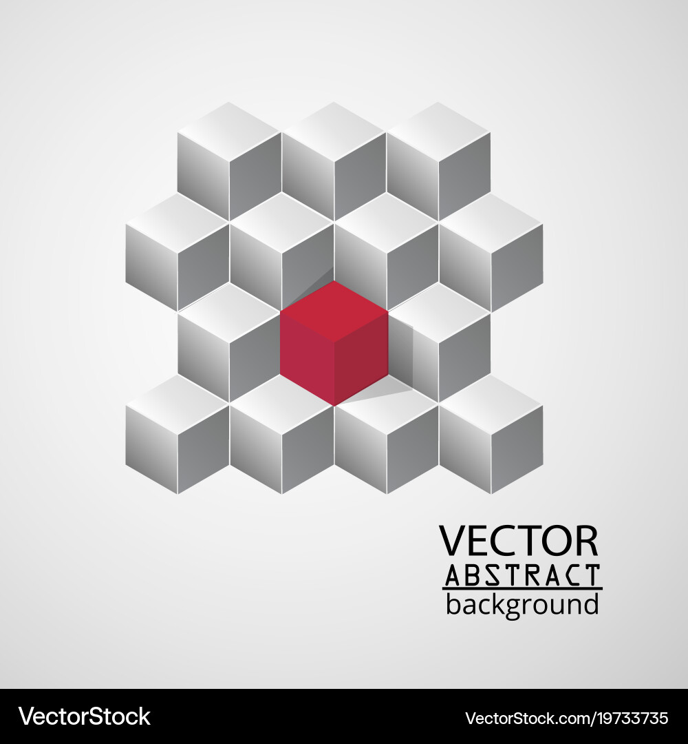 Abstract geometry cube Vector Image