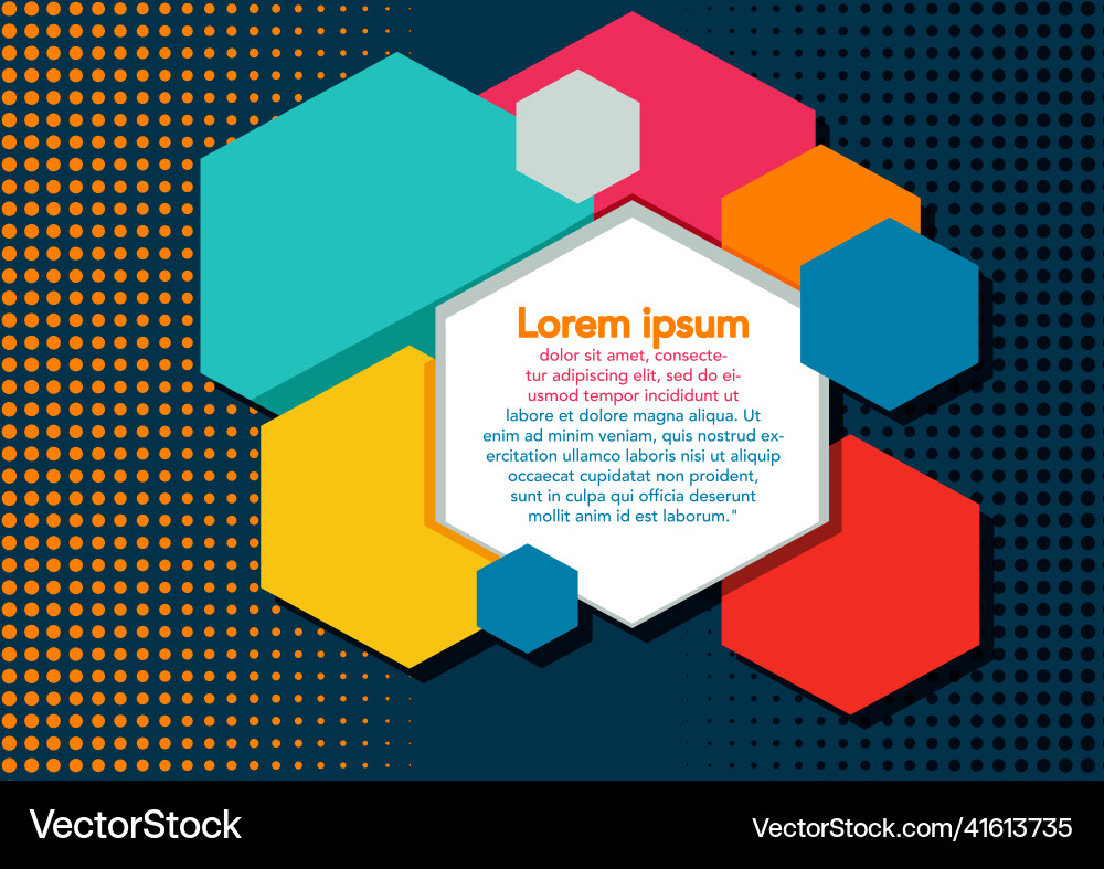 Abstract hexagon background design template Abstract hexagon background design template vector image