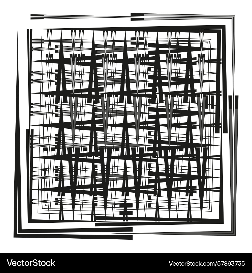 Abstract line grid chaotic stripe pattern vector image