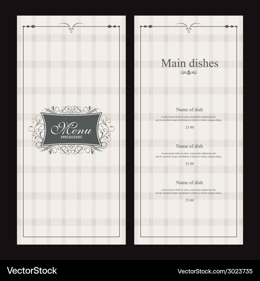 Abstract menu background with some special objects Vector Image