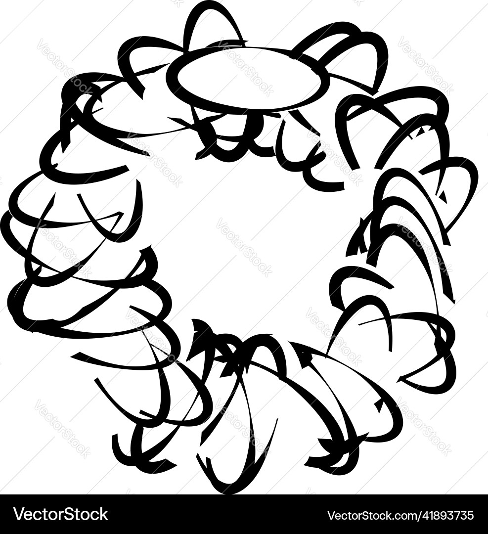 Abstract random geometric circular radial element Abstract random geometric circular radial element Vector Image