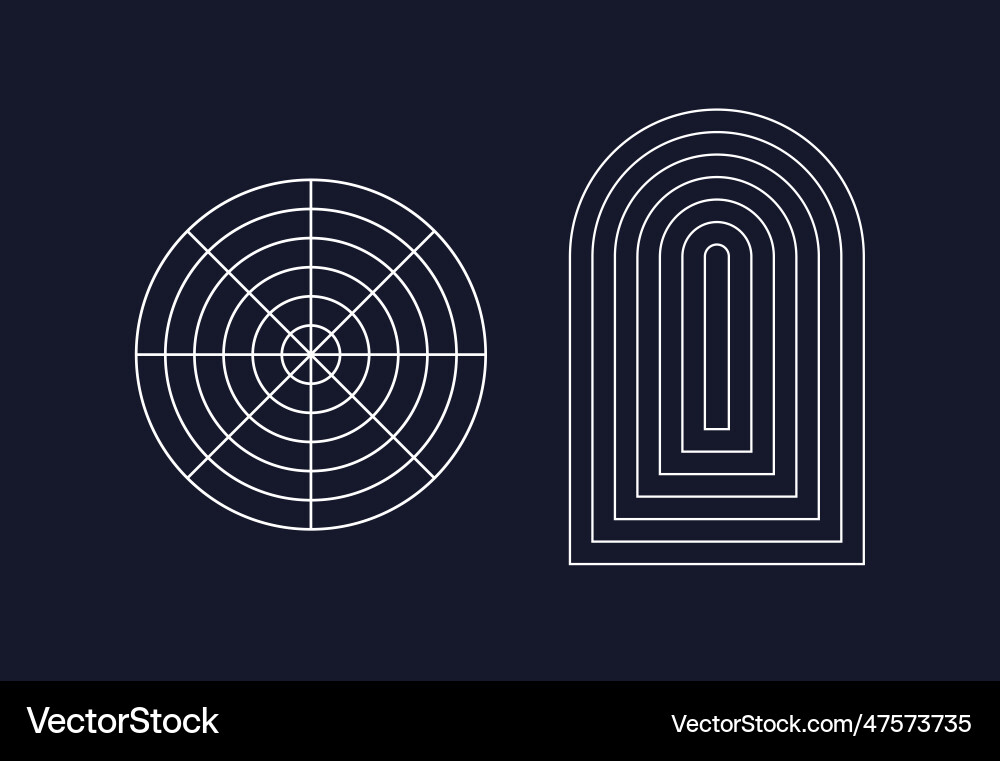 Abstract round figures form set Abstract round figures form set vector image