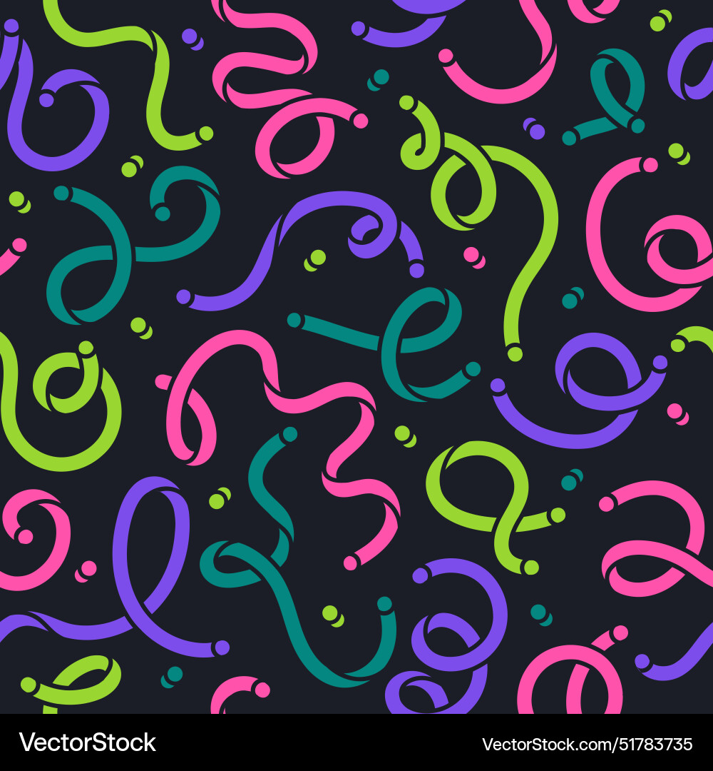 Abstract twisted shapes seamless pattern doodle Abstract twisted shapes seamless pattern doodle vector image