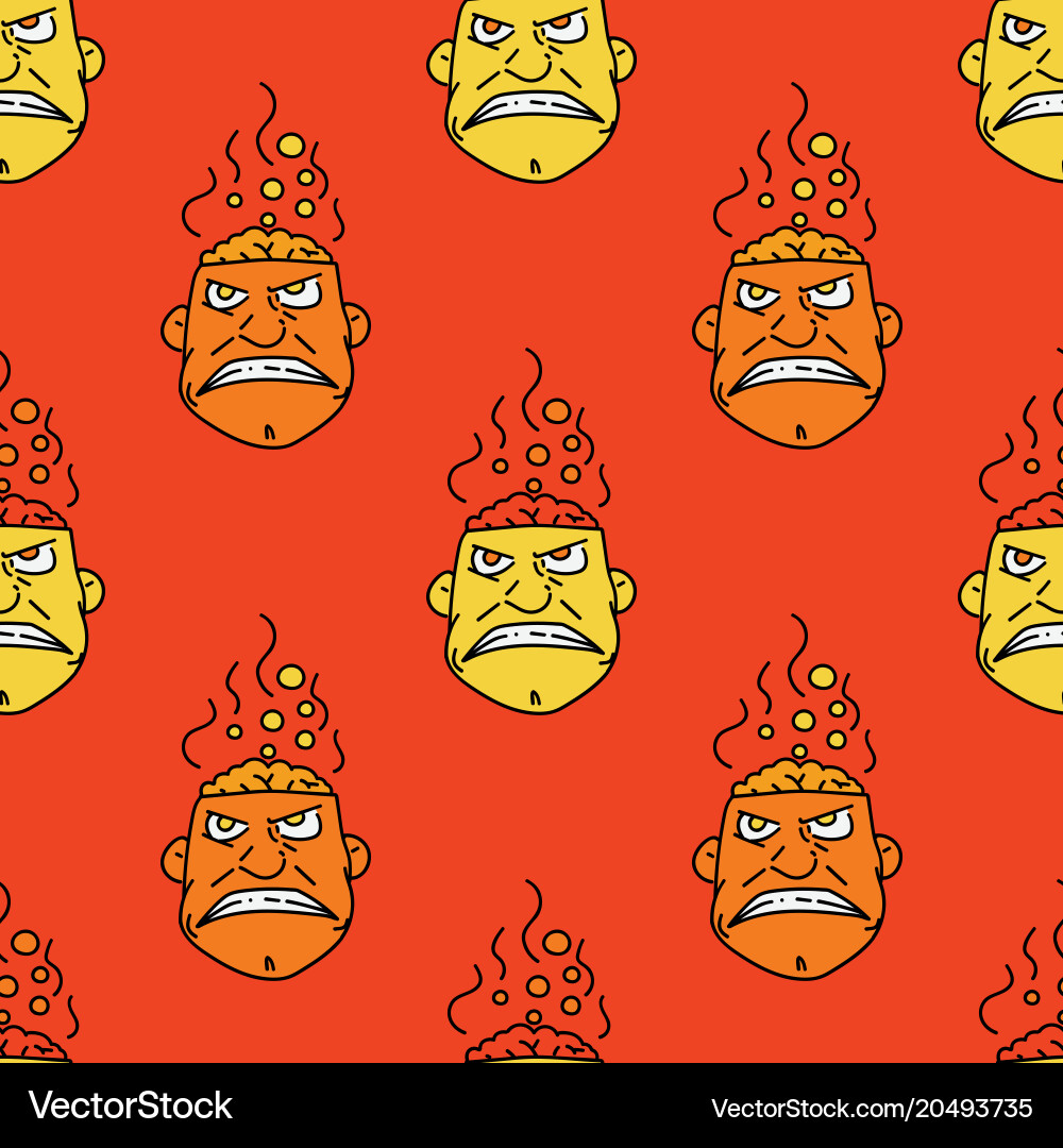 Boiling brain seamless pattern Vector Image