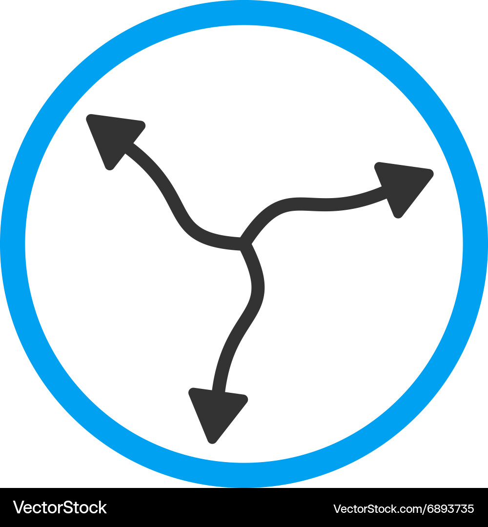Curve arrows rounded icon Vector Image