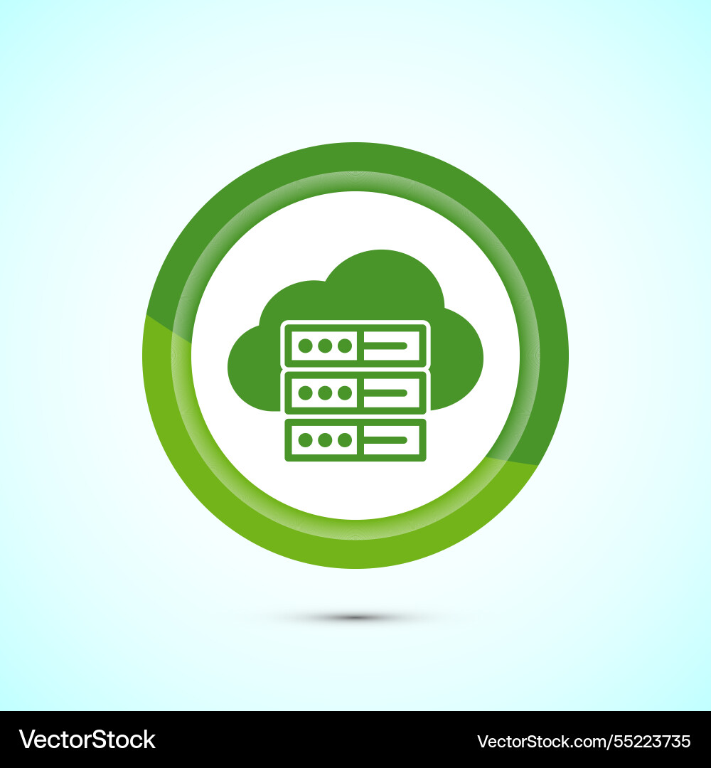 Data center icon design computer server Data center icon design computer server vector image