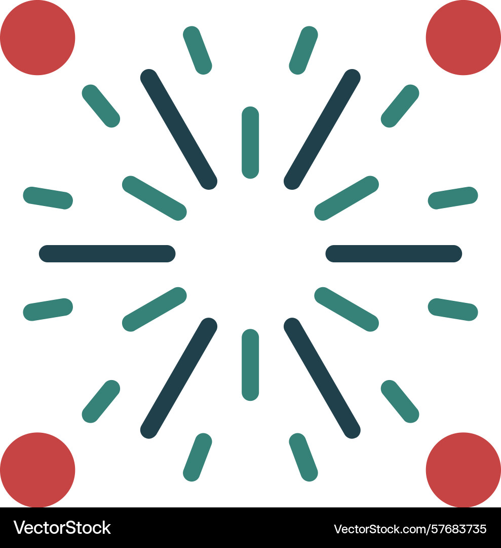 Firecracker glyph multi color icon Vector Image
