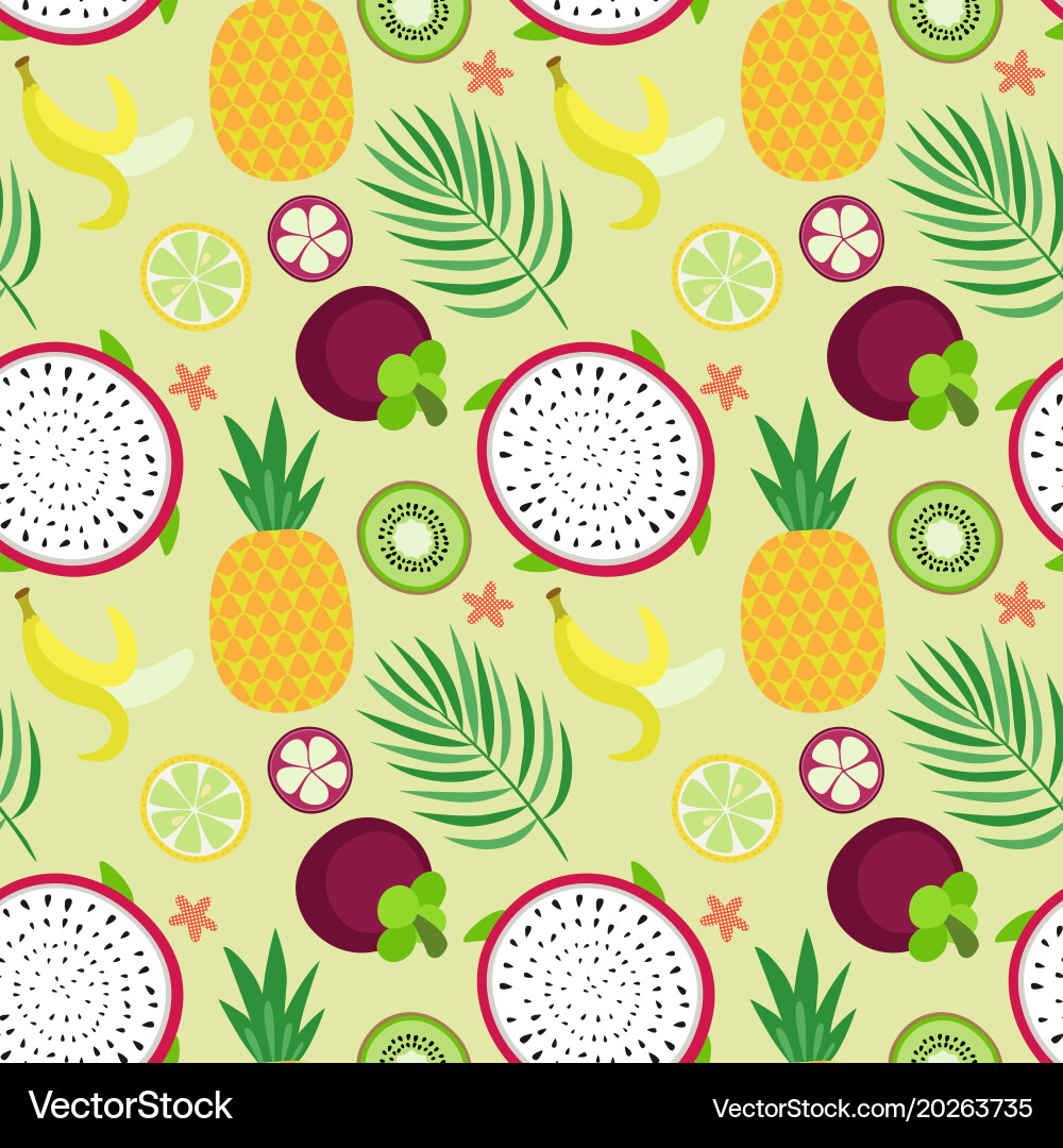 Fruity pattern on a colored background Vector Image
