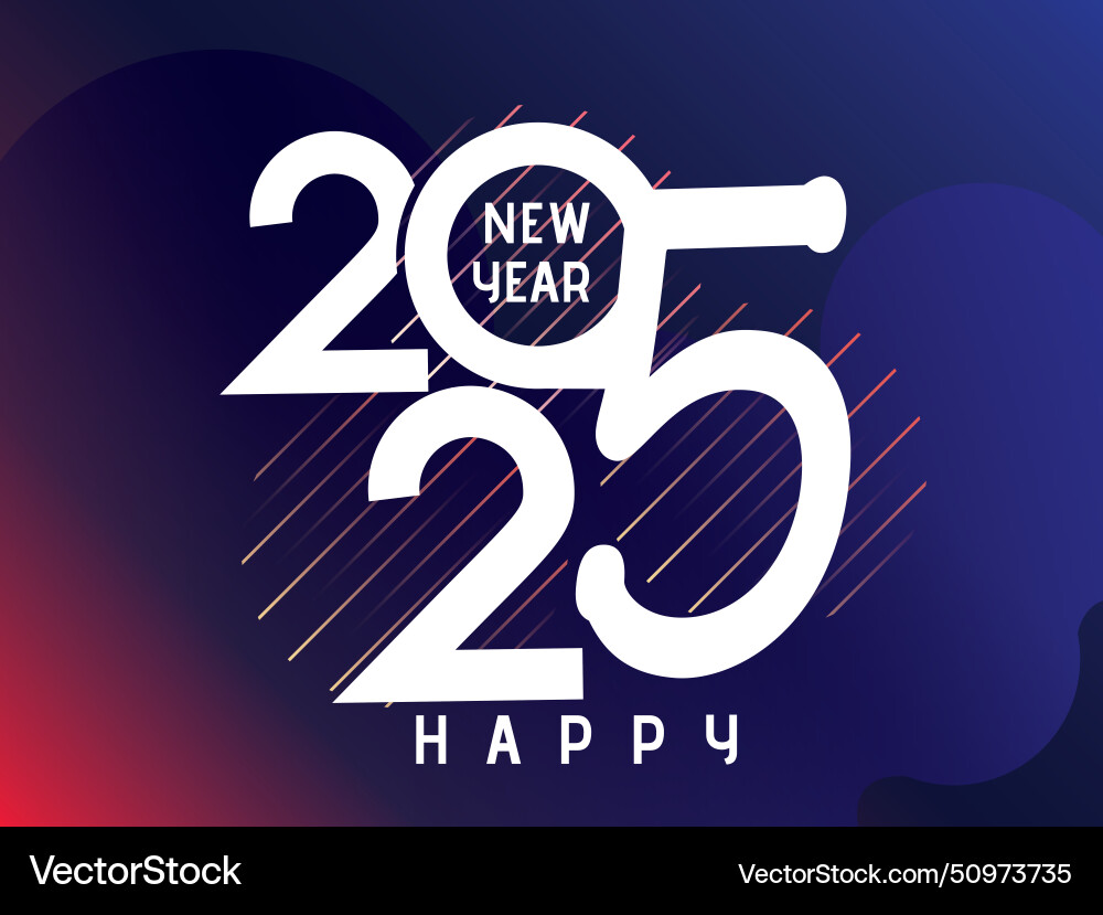 Happy new years 2025 Royalty Free Vector Image