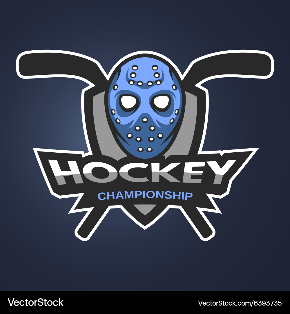 Hockey Goalie Mask with Sticks Vector Image