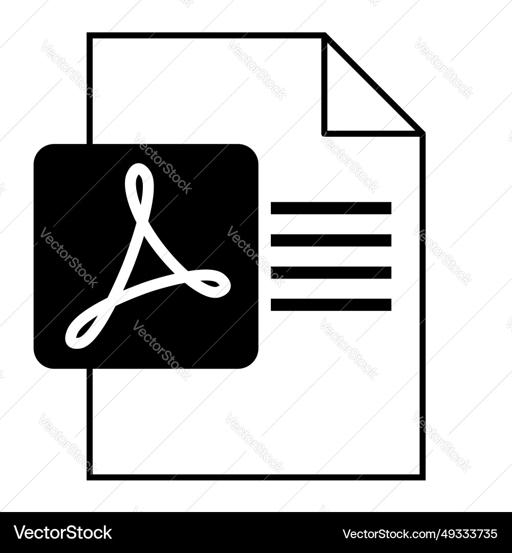 Modern flat design of pdf file icon for web Modern flat design of pdf file icon for web vector image