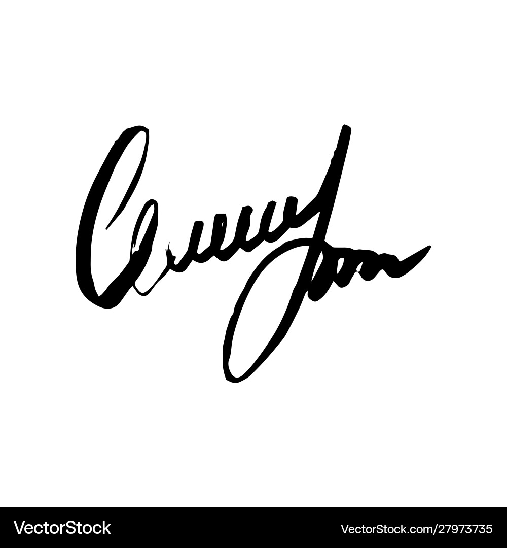 Unreadable handwriting font signature text Unreadable handwriting font signature text vector image
