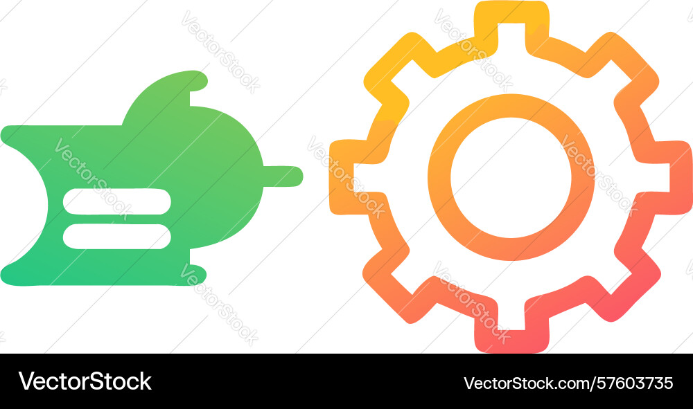 Workflow communication icon design generative ai vector image