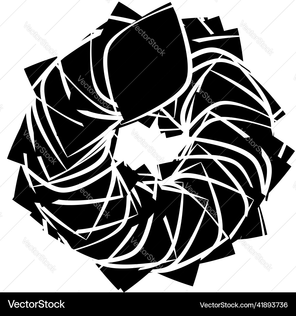 Abstract random geometric circular radial element Vector Image