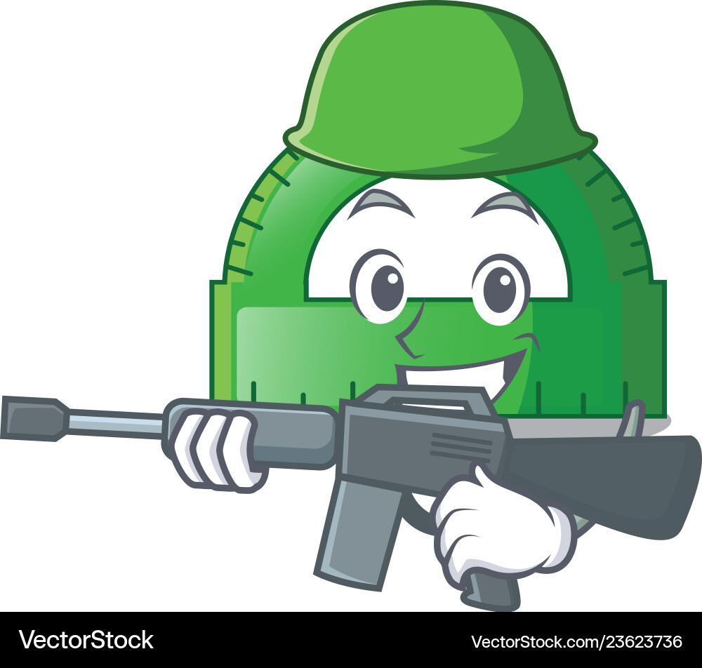 Army protactor in on the character shape Army protactor in on the character shape vector image