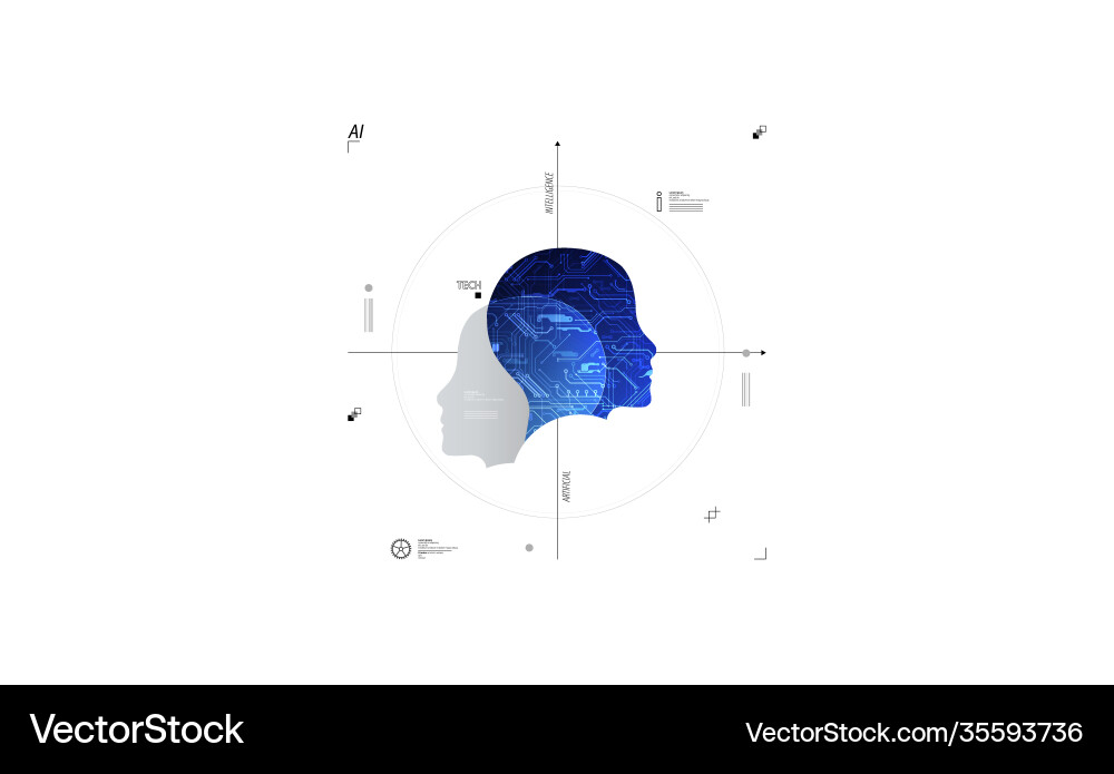 Artificial intelligence concept technology Vector Image