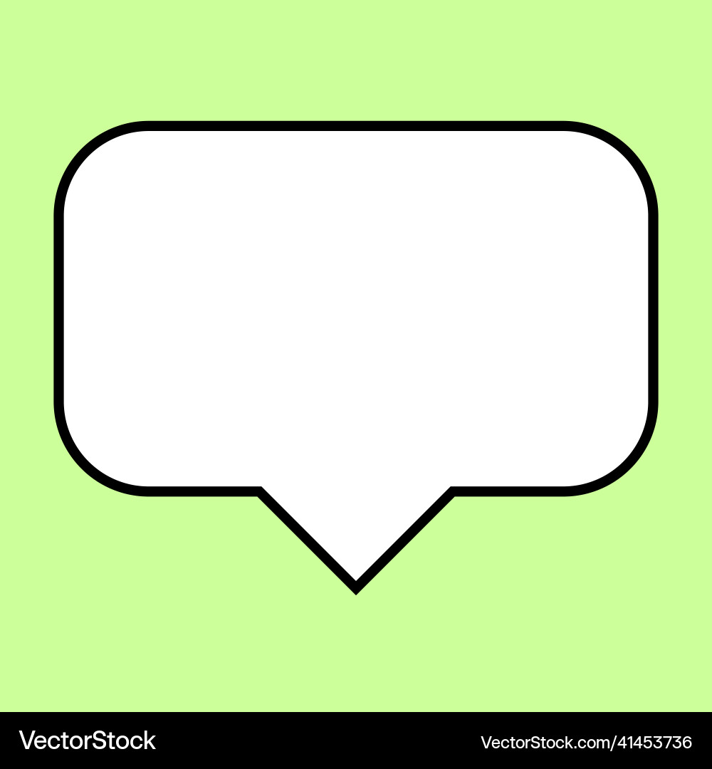 Blank speech bubble rectangle with rounded Vector Image