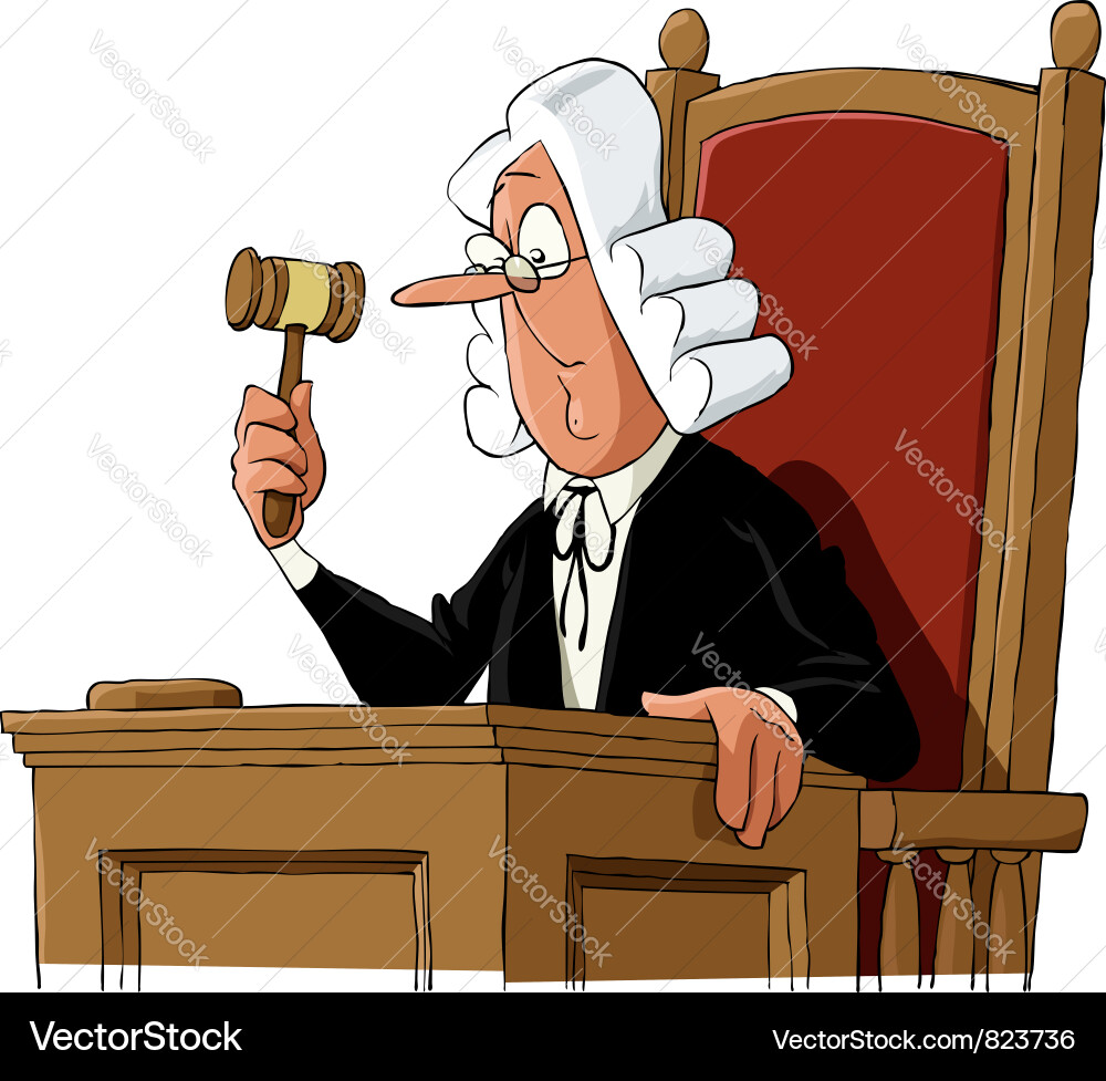 Cartoon Judge Vector Image