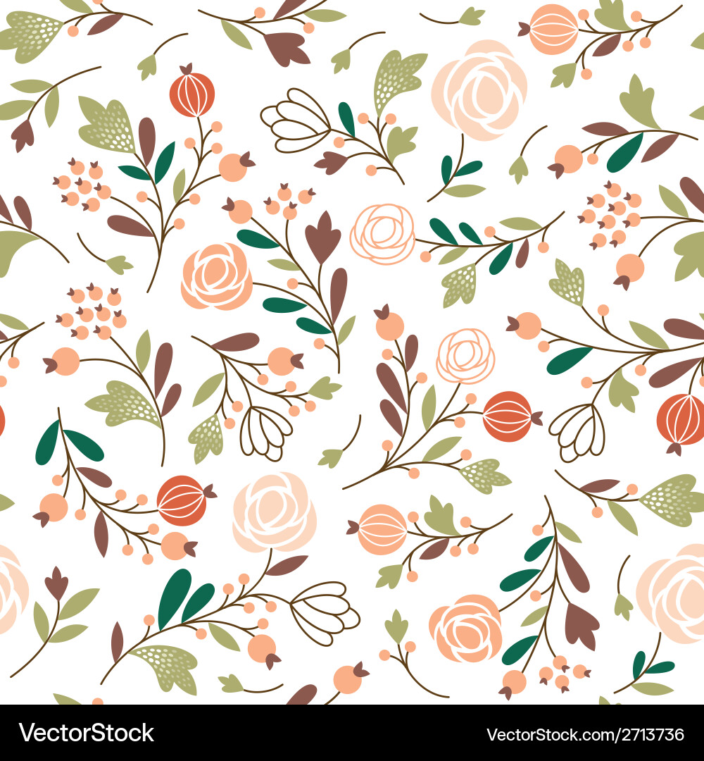 Floral Seamless Pattern vector image