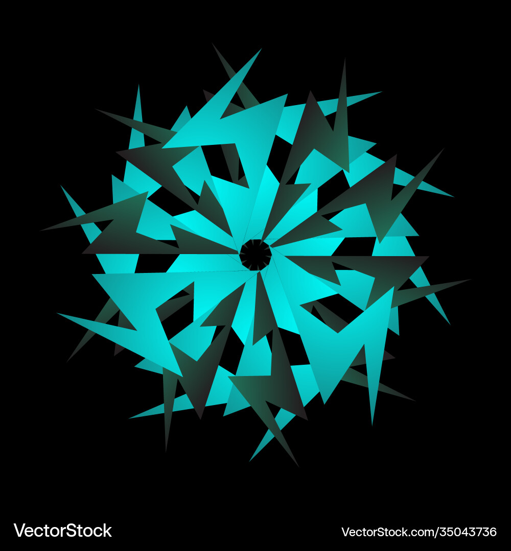 Fractal with abstract star pattern in blue color Fractal with abstract star pattern in blue color vector image