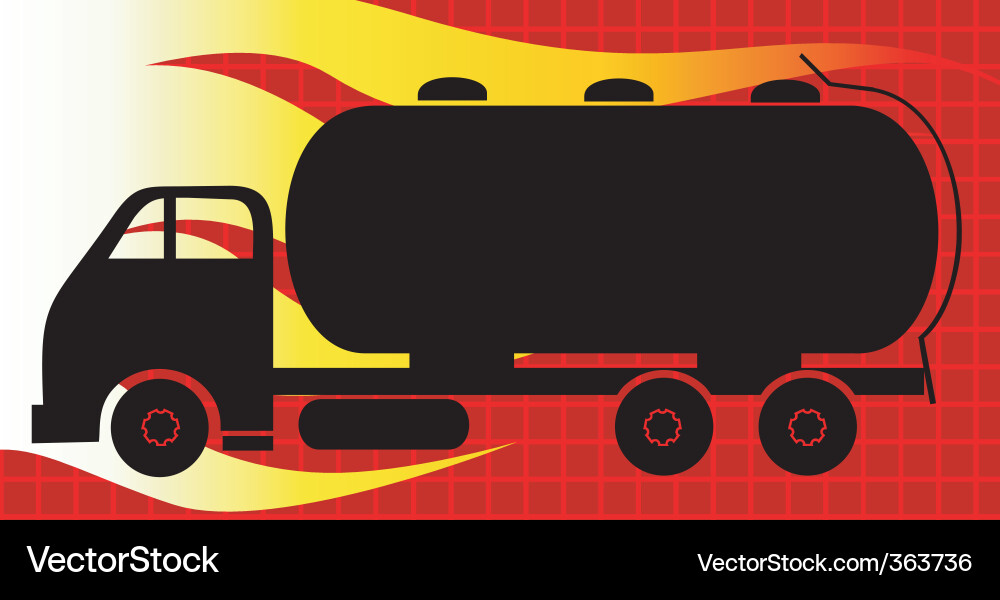 Fuel Tanker Truck Vector Image