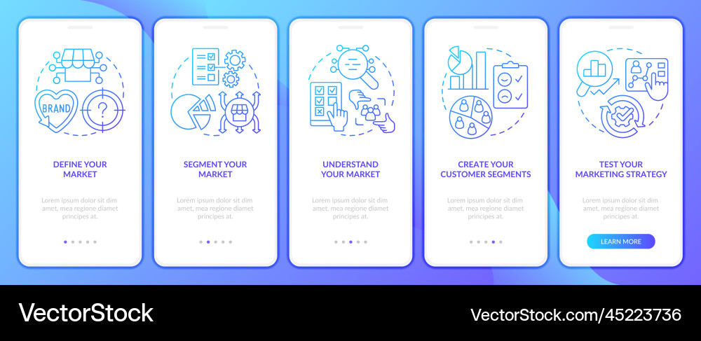 Get started with segmentation blue gradient Get started with segmentation blue gradient vector image