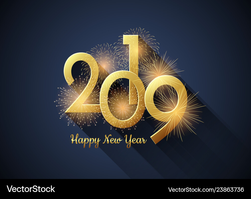 Happy new year 2019 poster Happy new year 2019 poster vector image