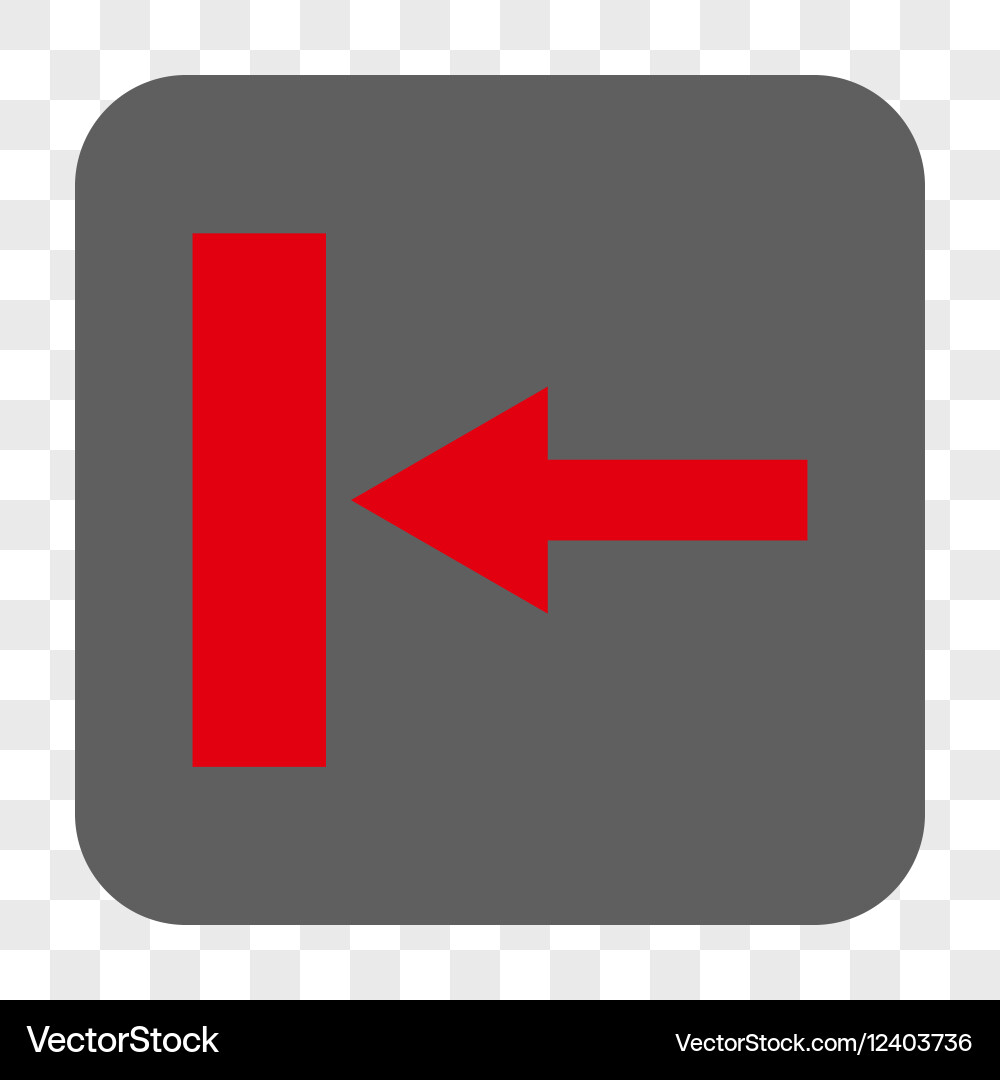 Move left rounded square button Vector Image