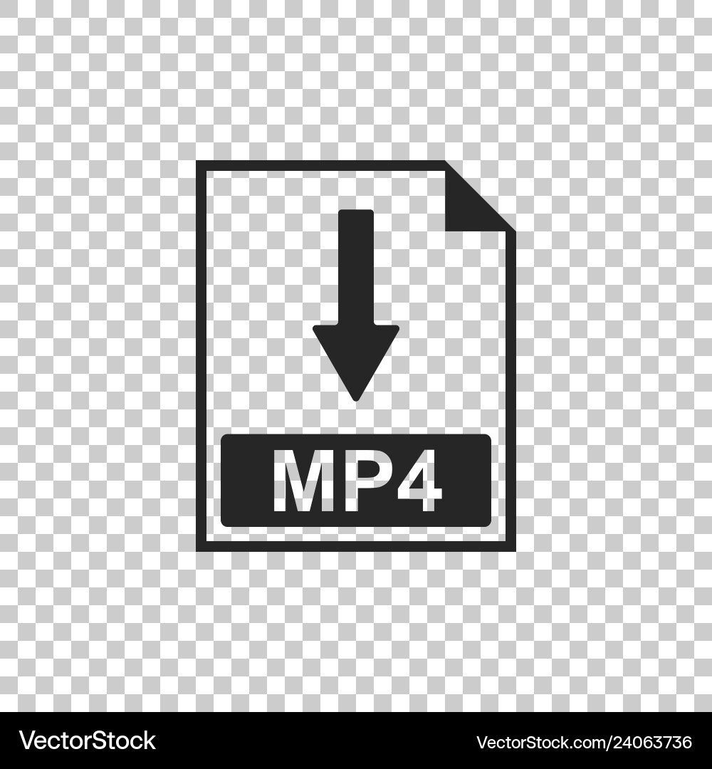 Mp4 file document icon download button Vector Image