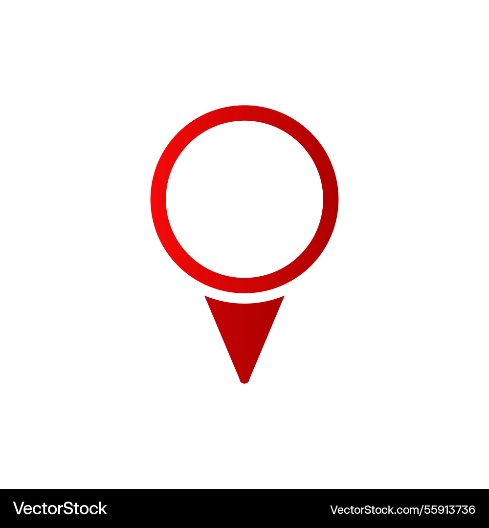 Red map location marker icon symbolizing vector image