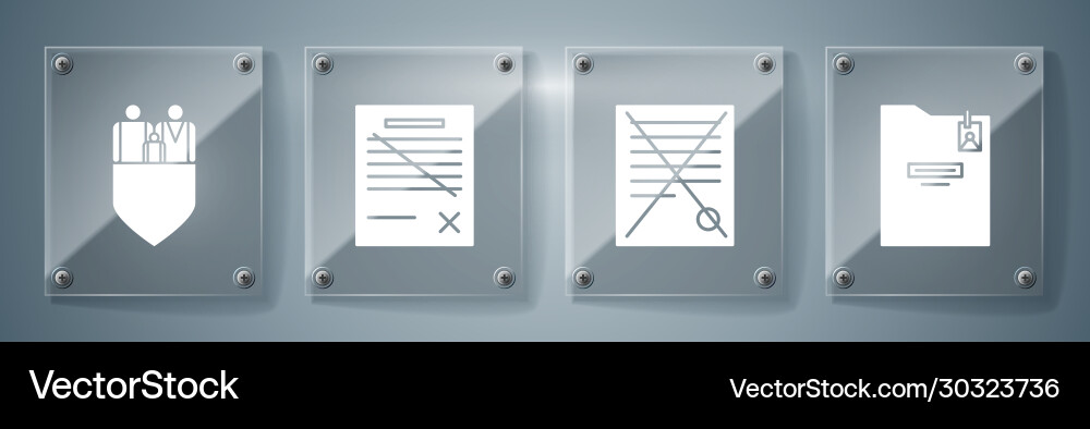 Set personal folder delete file document Set personal folder delete file document Vector Image