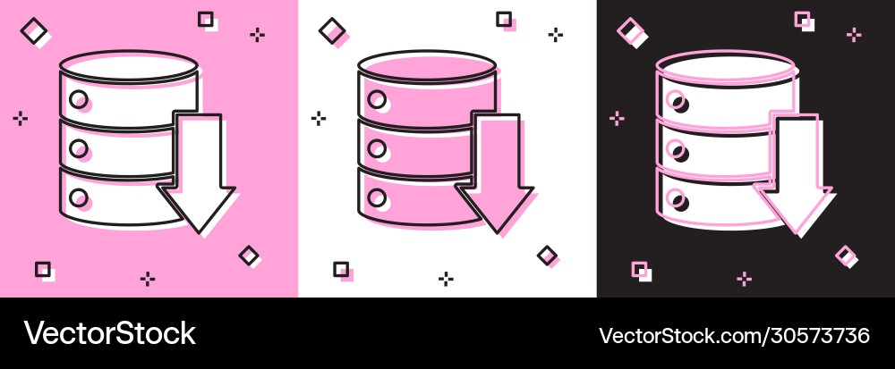 Set server data web hosting icon isolated Set server data web hosting icon isolated vector image