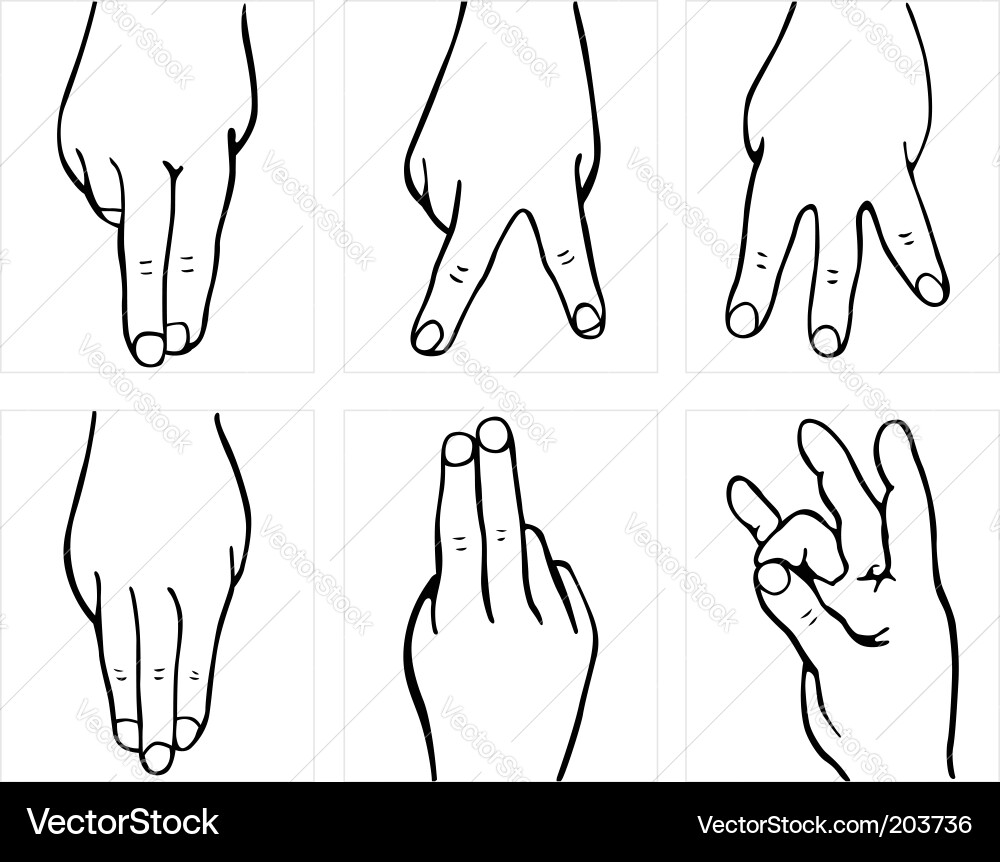 Signed language vector image