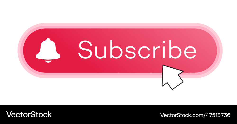 Subscribe button with arrow cursor Subscribe button with arrow cursor vector image