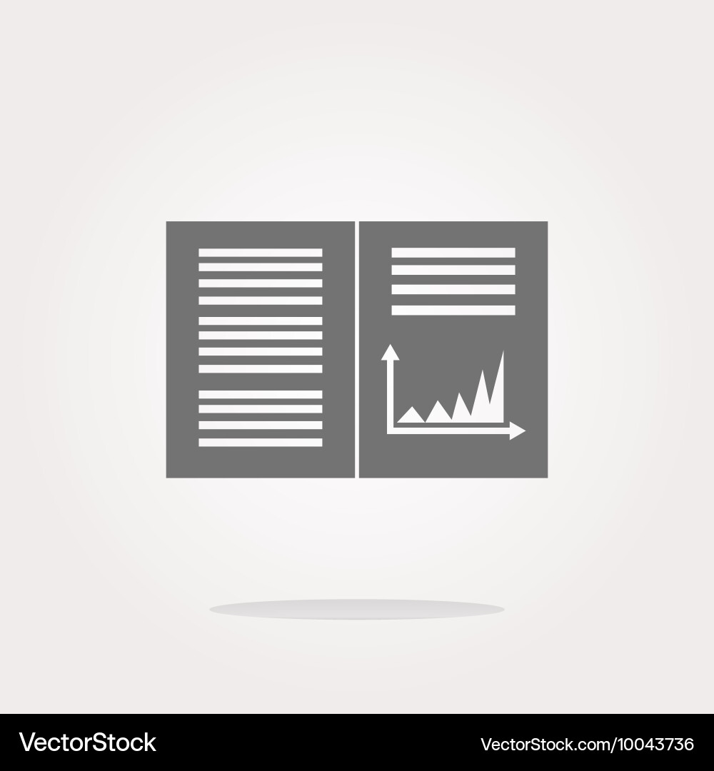 Text file sign icon add document with chart vector image
