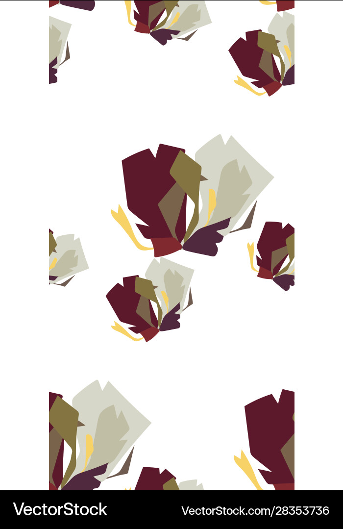 Tulpen nahtloses Muster florales Design primitive Tulpen nahtloses Muster florales Design primitive vektorbild
