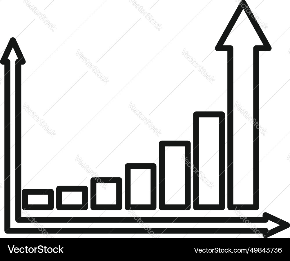 Velocity graph icon outline speed scale Velocity graph icon outline speed scale vector image