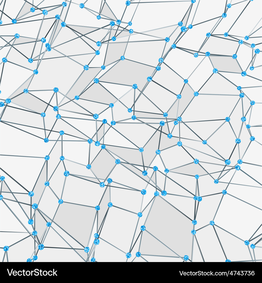 Wireframe polygonal element abstract background vector image