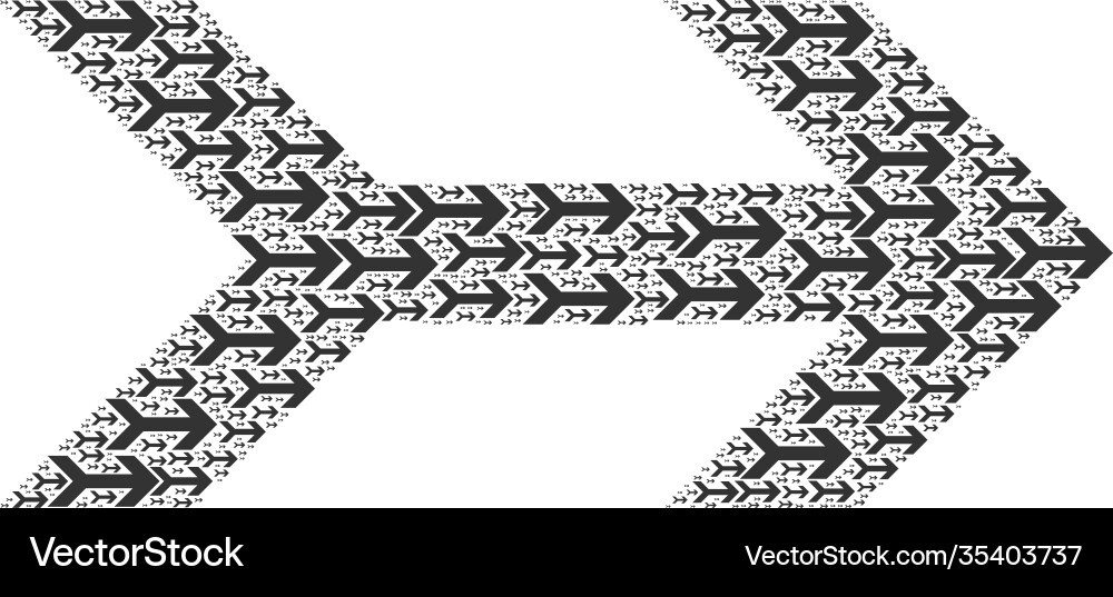 Arrow right recursion composition itself icons Arrow right recursion composition itself icons vector image