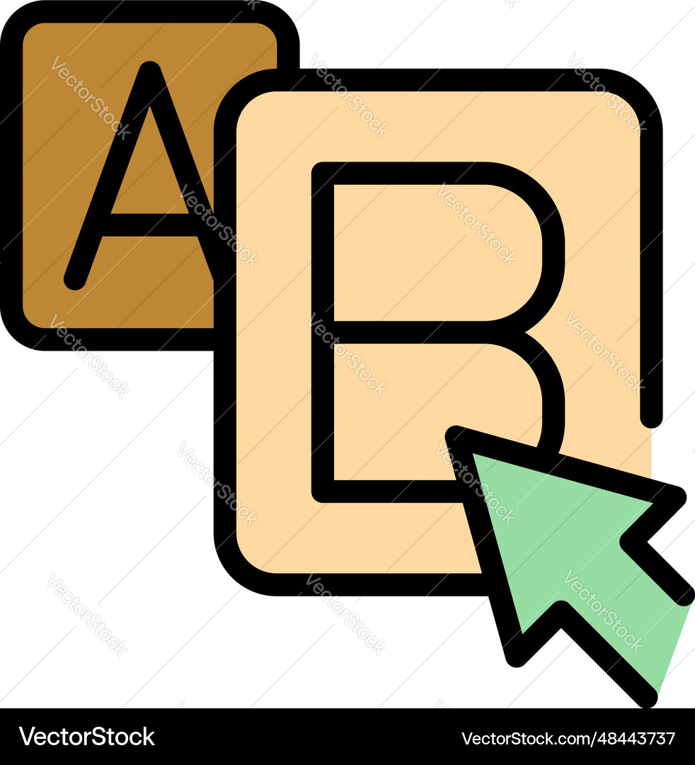 Ask click quiz icon flat Ask click quiz icon flat Vector Image