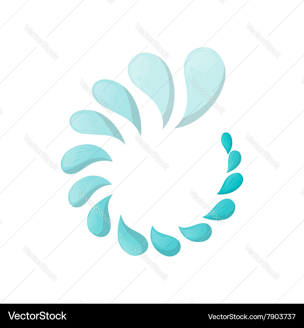 Loading process circular icon in cartoon style vector image