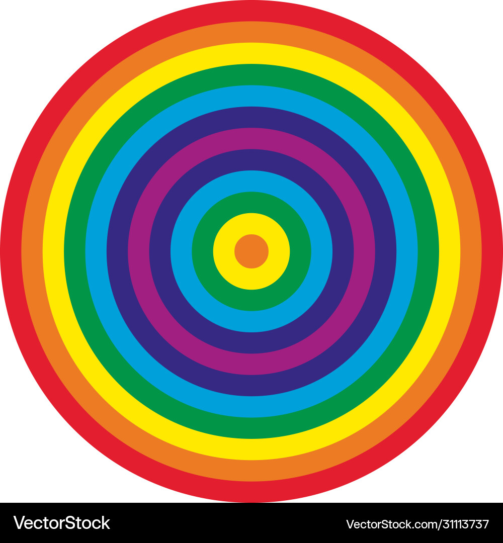 Rainbow colourful on empty background made circle Rainbow colourful on empty background made circle vector image