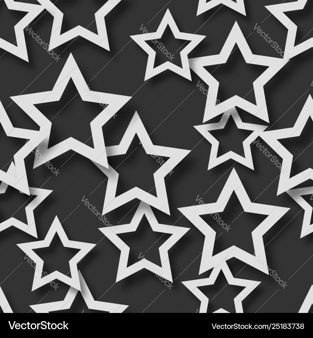 Abstract seamless pattern stars with shadows Abstract seamless pattern stars with shadows vector image