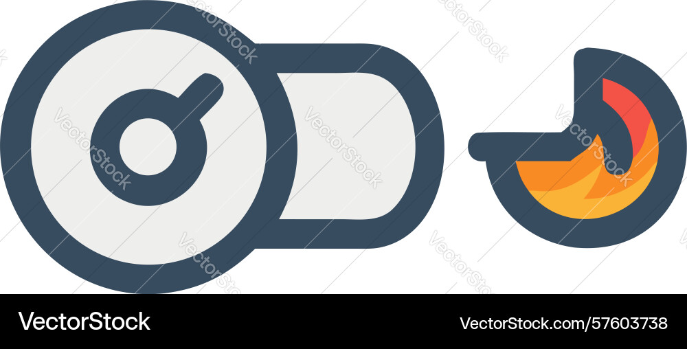 Day-night mode toggle icon design generative ai vector image