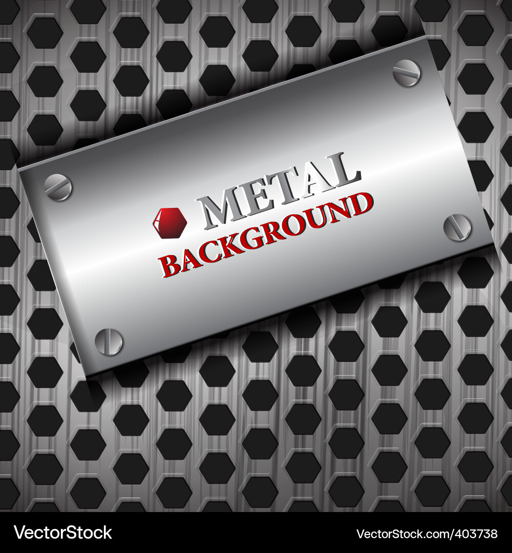 Metallic Hexagon Background Vector Image