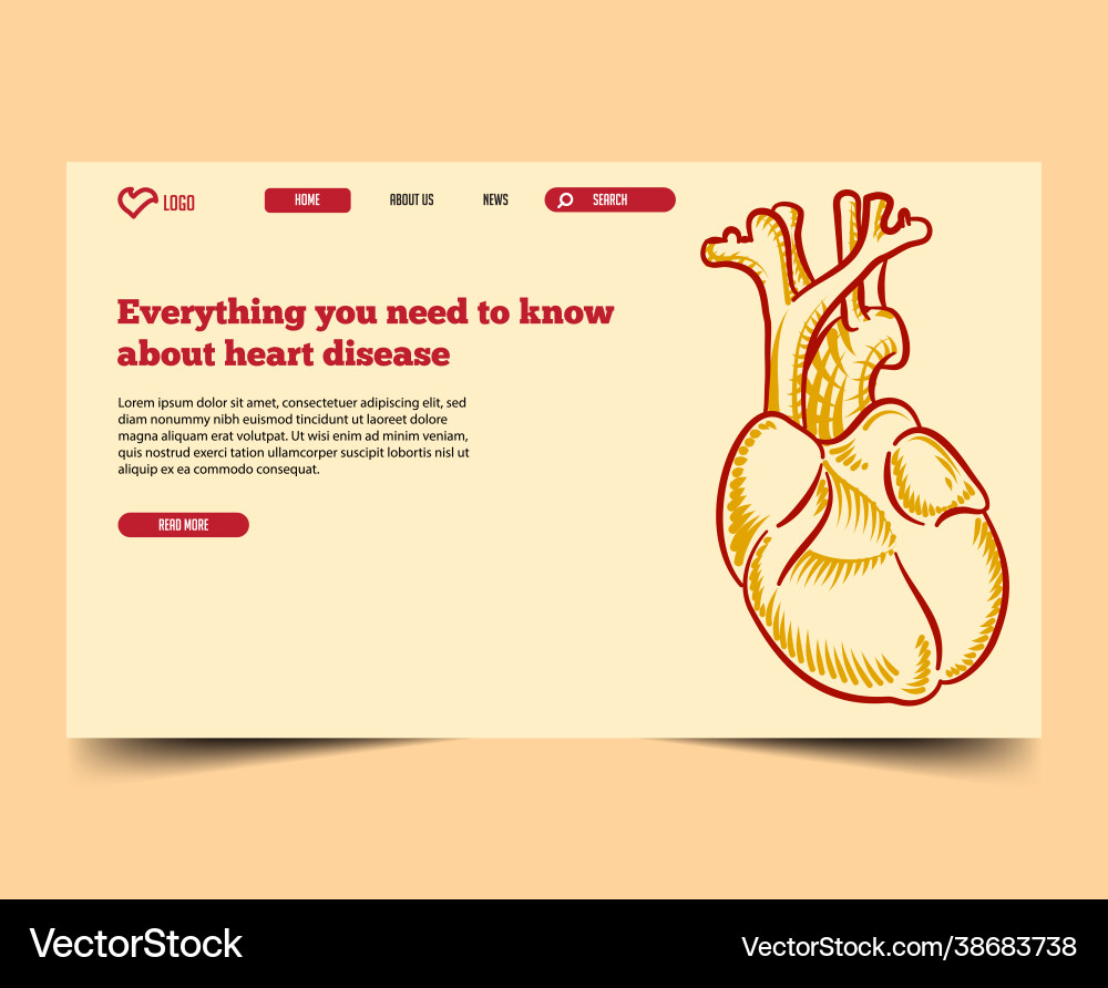 Minimal with landing page web template vector image