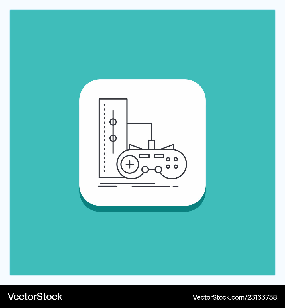 Round button for game gamepad joystick play vector image