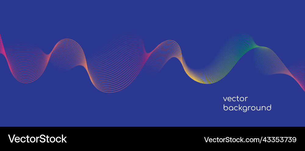 Abstract Blue Wave Background vector image
