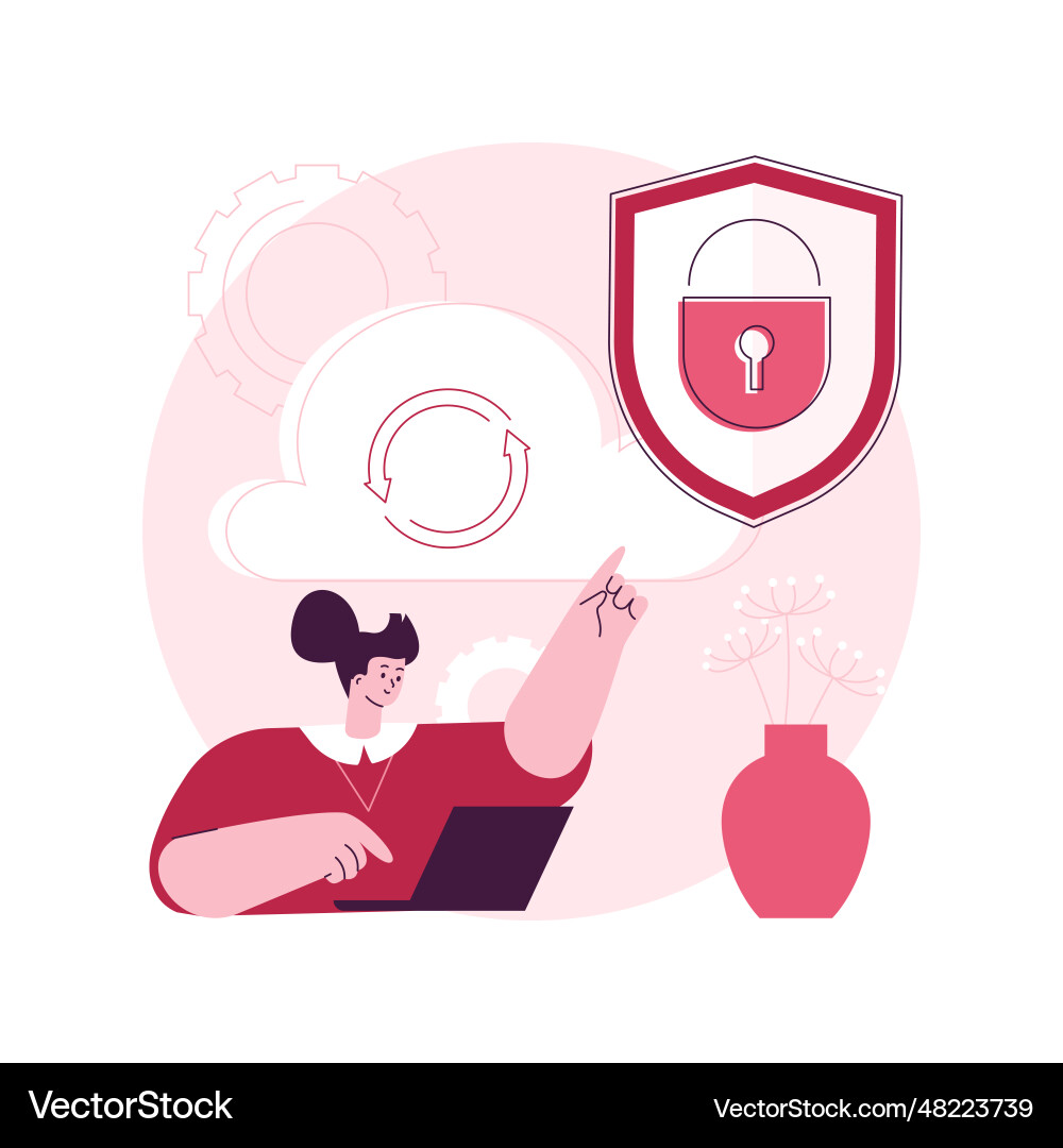 Cloud computing security abstract concept Cloud computing security abstract concept Vector Image