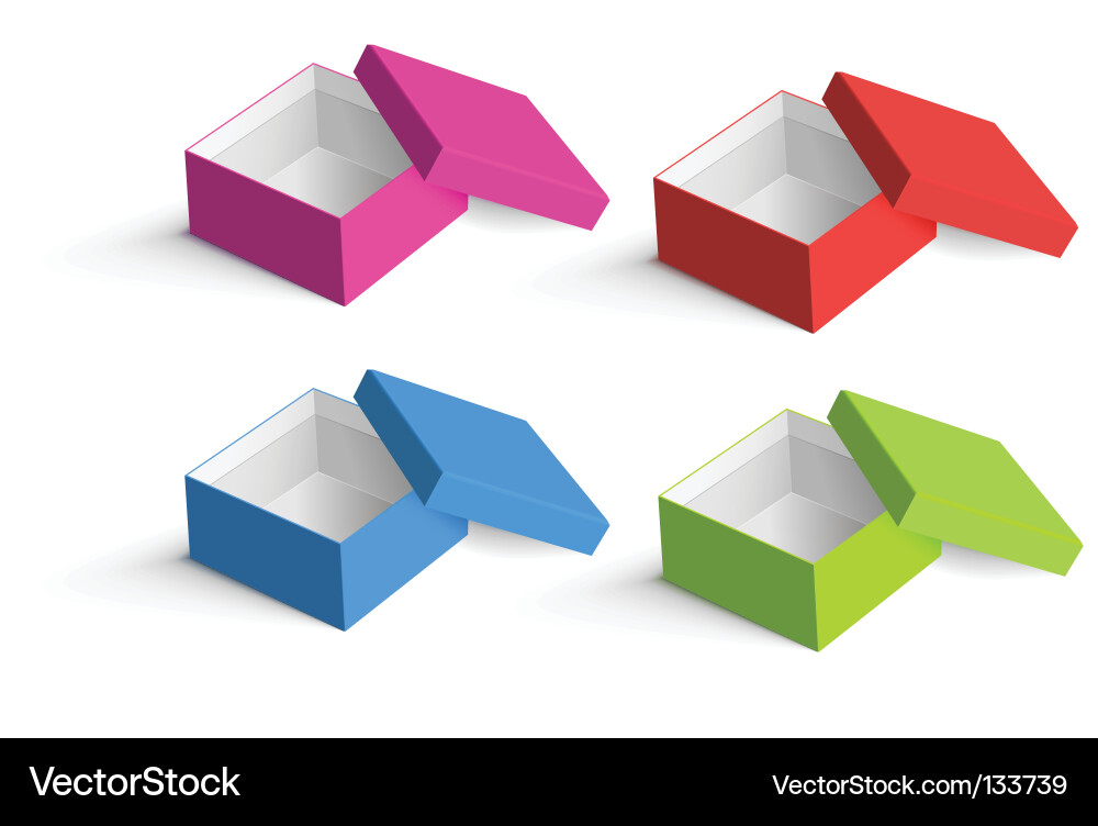 Colored Box Collection Vector Image
